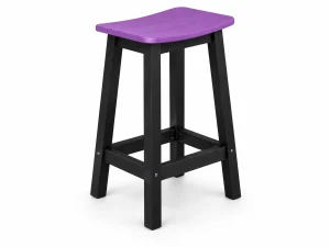 26 Urban Bar Stool poly outdoor furniture in Purple on Black