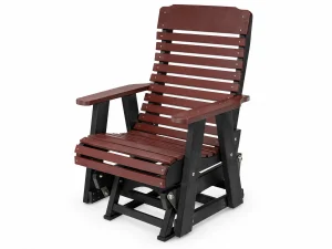 302 Tiara Vista 2ft Glider poly outdoor furniture in Black Cherry on Black