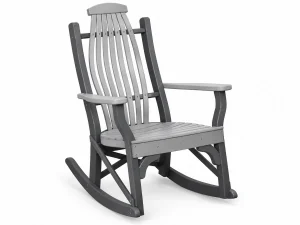512 Bahia Vista Rocker poly outdoor furniture in Dove Gray on Charcoal