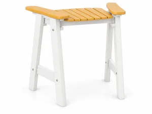 6442 Balcony Fusion Table poly outdoor furniture in Mango on White